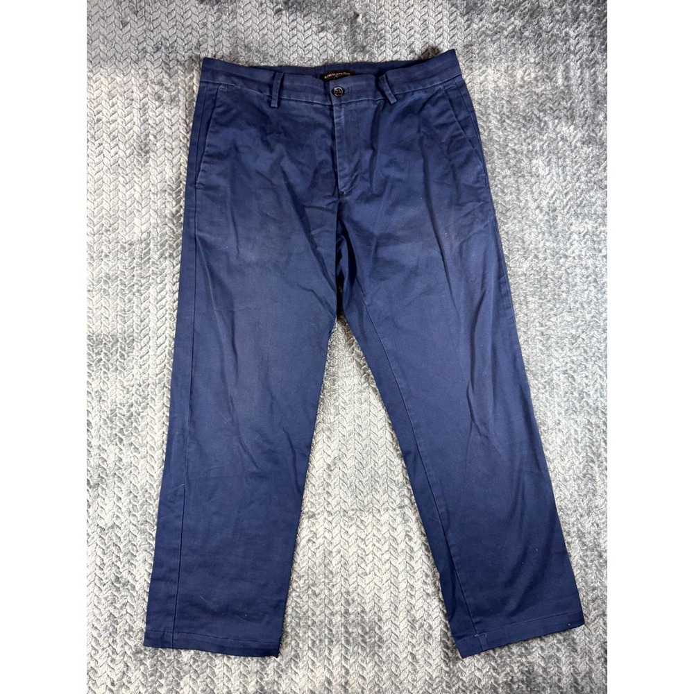 Banana Republic Chino Pants Mens 32x32 Navy Blue Cotton Stretch Casual Travel